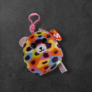 Ty Multicolor Plush Toy with Pink Clip